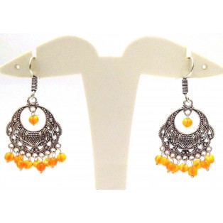 Silver Oxidized Earring Jhumka Jhumki Imitation Ethnic Jewelry Long Dangle AE25